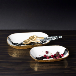 Bianco Nero Rectangle Bowls