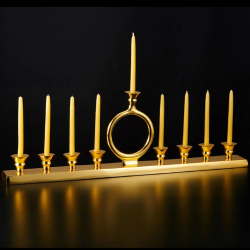 O Menorah Candleholder Gold