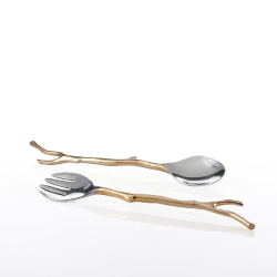 Manzanita Serving Set Silver/Gold